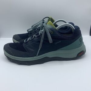 Salomon Outline Womens Size 9 GTX Waterproof Blue Hiking Shoes Sneakers 406188